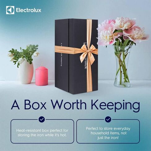 مكواة بخار الكترولوكس الاحترافية للملابس، مكواة ملابس بقوة 1700 واط مع حرارة سريعة، مكواة بخار قابلة للتعديل وقاعدة سيراميك ذاتية التنظيف - أزرق، LX1700 in Kuwait