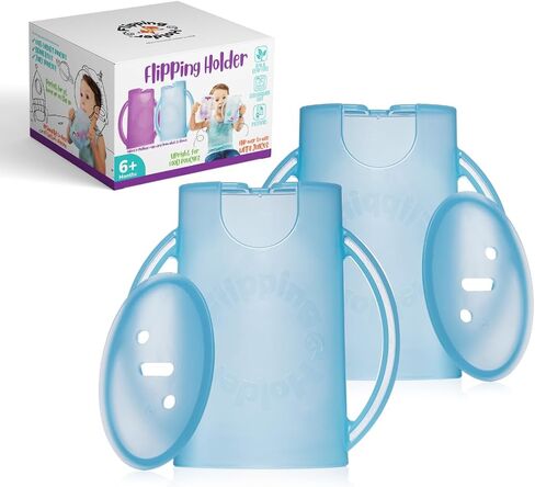 Squeeze Proof Food Pouch Holder for Toddlers, Babies, Kids, Mess Free No Squeeze Juice Box Drink and Applesauce Snack Holder with Easy Grip Handles and Lid in Saudi Arabia