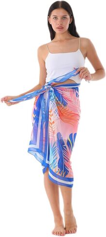 غطاء ملابس السباحة النسائية Sarong تنورة بكيني طويلة من الشيفون تلتف فستان الشاطئ in Kuwait