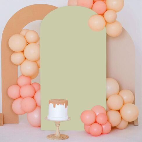 غطاء خلفية قوس الزفاف من KJEC، غطاء قوس ملائم من الألياف اللدنة بطول 5 أقدام، غطاء خلفية كيارا مستدير، أغطية حامل القوس لحفلات الزفاف، عيد الميلاد، المأدبة، حمام الطفل (5 × 2.1 قدم، وردي) in Kuwait