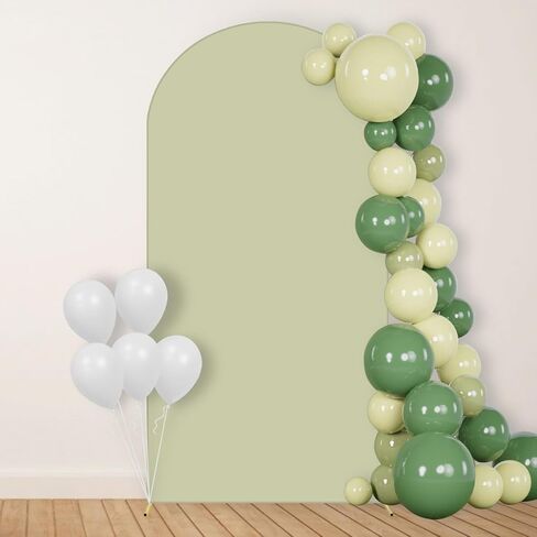 غطاء خلفية قوس الزفاف من KJEC، غطاء قوس ملائم من الألياف اللدنة بطول 5 أقدام، غطاء خلفية كيارا مستدير، أغطية حامل القوس لحفلات الزفاف، عيد الميلاد، المأدبة، حمام الطفل (5 × 2.1 قدم، وردي) in Kuwait