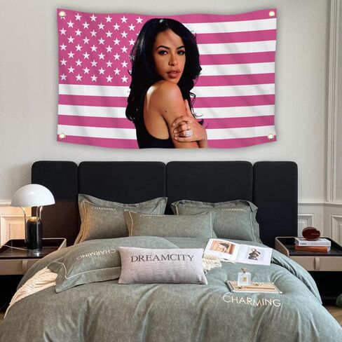 SkvLF Aaliyah قماش مزخرف جداري ديكور معلق على الحائط نسيج المغني لغرفة النوم وغرفة المعيشة والنوم 3x5 قدم in Kuwait