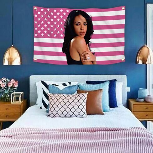 SkvLF Aaliyah قماش مزخرف جداري ديكور معلق على الحائط نسيج المغني لغرفة النوم وغرفة المعيشة والنوم 3x5 قدم in Kuwait