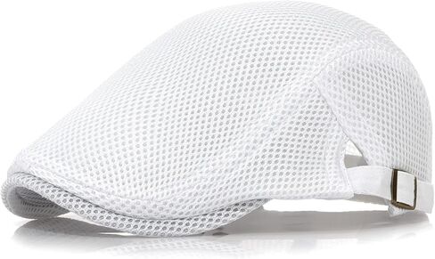 Men's Mesh Cap Breathable Summer Newsboy Hat Adjustable Beret Ivy Cap Irish Cabbie Driving Hunting Hats in Saudi Arabia