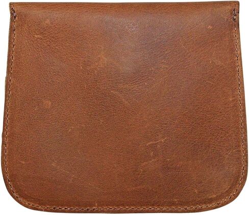 Hide & Drink, Leather Multipurpose Pouch With Lips/Bag/Case/Change Holder/Stylish/Fashion, Handmade - Single Malt Mahogany in Saudi Arabia