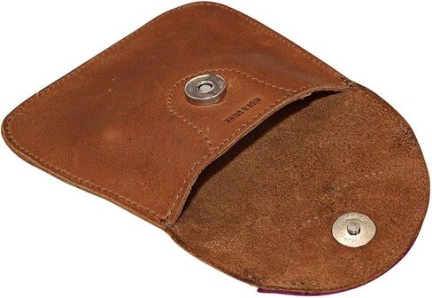 Hide & Drink, Leather Multipurpose Pouch With Lips/Bag/Case/Change Holder/Stylish/Fashion, Handmade - Single Malt Mahogany in Saudi Arabia