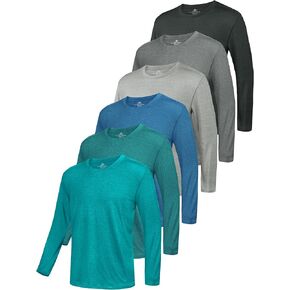 URATOT Long Sleeve Tee Shirts for Men Moisture Wicking Quick Dry Long Sleeve Sun Protection T-Shirts for Running