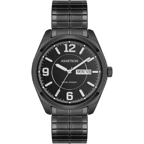 Armitron Men's Day/Date Easy To Read Metal Expansion Bracelet Watch, 20/4591