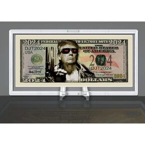 Donald Trump Trumpinator 2024 Presidential Dollar Bill Limited Edition Desk Top Display Accessory in Best Currency Desktop Stand - Great Gift