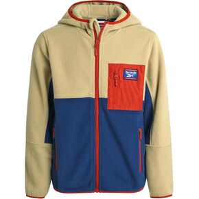 Reebok Boys' Jacket - Warm Polar Fleece Zip Up Hoodie Jacket for Boys - Lightweight Athletic Boy's Comfort Hoodie (4-20)
