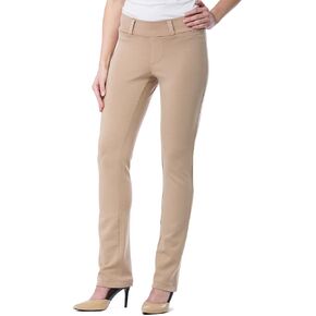 Fishers Finery Women's Ecofabric Ponte Stretch Slim Straight Leg Dress Pant - Pull On New and Improved Fit