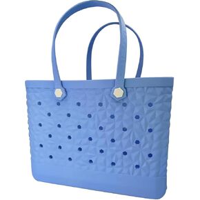 Rubber Beach Tote Bag Waterproof Tip-Proof Outdoor Tote Bag for the Beach Boat Pool Sports