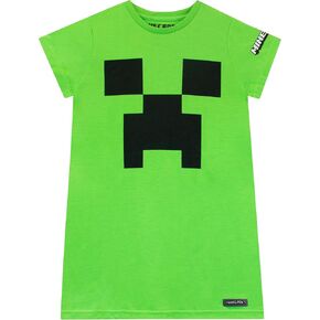 Minecraft Girls Nightgown | Creeper Nightdress | Girls' Nightgowns & Sleep Shirts