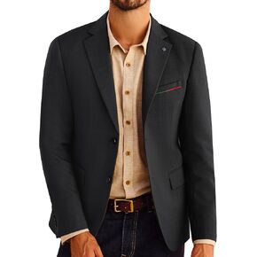 PJ PAUL JONES Mens Blazer Lightweight Sport Coats Casual Two Buttons Notched Lapel Suit Jacket with Removable Brooch