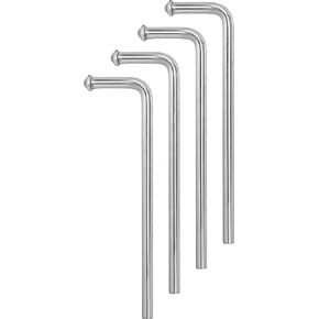 Universal Stainless Steel Exhaust Hanger Rods 90° bend Exhaust Hanger - 0.475" Rod 10" Long, Pack of 4