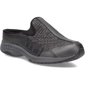 Easy Spirit Women's TRAVELTIME481 Mule, Black-Glitter, 9