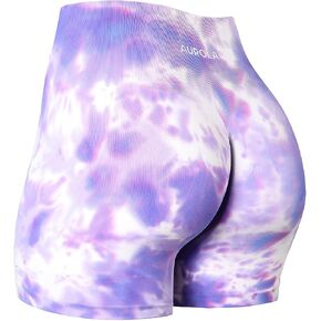 AUROLA CAMO Collection Workout Shorts for Women Subtle Logo Seamless Scrunch Active Short in Kuwait