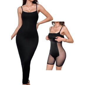 Shaper Dress with Built-in Shapewear 9 in 1 Bodycon Slip Maxi Lounge Dresses Summer Sleeveless for Women…