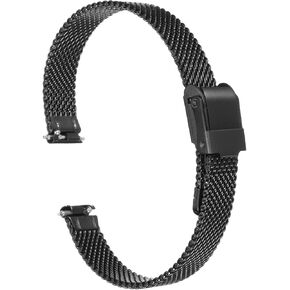 316L Stainless Steel Mesh Watch Band Quick Release Adjustable Metal Watch Strap for Men Women