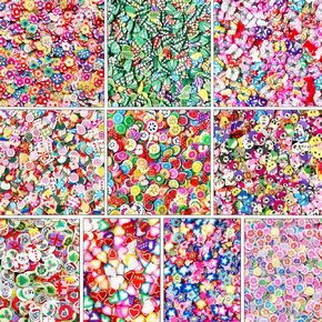 EHOPE Fake Sprinkles Fake Christmas Sprinkles Polymer Clay Sprinkles Polymer Sprinkles Christmas Polymer Clay Slices Fake Candy Sprinkles for Nail Art DIY Crafts Cake Phone（Christmas-90g-9 Styles）