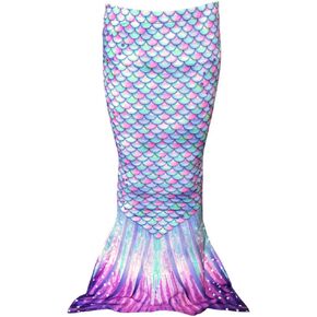 Aurora Borealis Toddler Mermaid Tail with Matching Swimsuit, Size S, Child 4T/5T