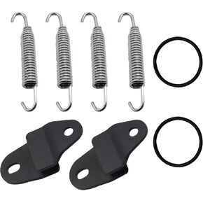 YFZ350 Exhaust Muffler Pipe Stay Mount with Hangers 2GU-14771-00-00 Springs 90507-20030-00 and O-Rings 93210-45742-00 Fits for Yamaha Banshee 350 1987 1988 1989 1990 1991 1992-2006