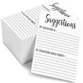 200 Pack Suggestion Cards for Customer Feedback in Bulk, 4x6 in.