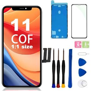 EFAITHFIX for iPhone 11 LCD Screen Replacement 6.1 Inch Frame Assembly Display 3D Touch Screen Digitizer with Repair Tools Kit for A2111, A2223, A2221 with Waterproof Adhesive (11 COF LCD)