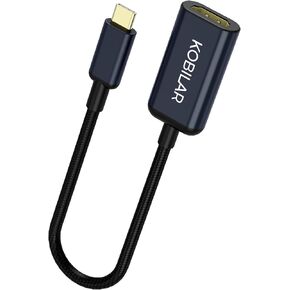Kobilar USB C to HDMI Adapter 2 Pack High Resolution（4K@60Hz） USBC to HDMI Aluminum Shell HDMI to USB C Adapter with 30-Micron Gold Plug for iPad MacBook Pro/Air,Thunderbolt 4/3,Galaxy