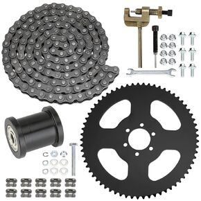 YOXUFA #35 Chain 140 Links Mini Bike Rear Sprocket 65 Tooth for Coleman CT100U CC100X Trail 100 Baja Doodle Bug Blitz Dirt Bug Racer DB30 Predator 97cc 100cc 2.5hp Mini Bike Go Kart Powersports Parts