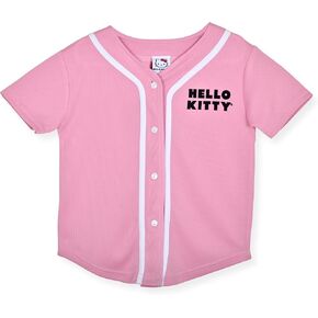 Hello Kitty Baseball Jersey-Fashion Mesh Button Front Girls Shirt
