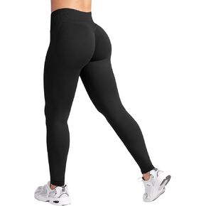 YEOREO Eileen Hidden Scrunch Butt Workout Leggings for Women Seamless Mid Low Waist 25" Impact Yoga Pants Tummy Control