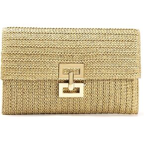 Straw Clutch Purse for Women Cute Vacation Beach Straw Clutch Bags Summer Woven Bag Envelope Handbag Bag 2024