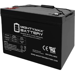 Mighty Max Battery ML100-12 - 12 Volt 100 AH, Internal Thread (INT) Terminal, Rechargeable SLA AGM Battery