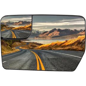 Driver Side Mirror Replacement for 2011 2012 2013 2014 Ford F150 Mirrors Glass - Convex Mirror Glass, Left Side Rear View Mirror with Power Heated