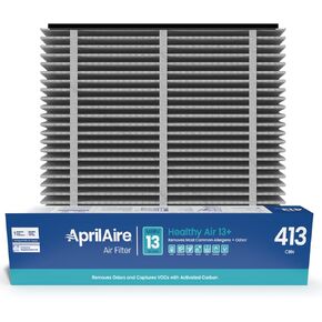 فلتر بديل AprilAire 413CBN لأجهزة تنقية الهواء المنزلية بالكامل من AprilAire - MERV 13 مع الكربون، حساسية منزلية صحية + تقليل الرائحة، فلتر هواء 16x25x4 (عبوة من قطعتين) in Kuwait