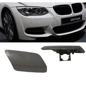 Front Bumper Headlight Washer Cover Cap Unpainted Bumper Trim Primered Compatible with BMW 2011-2014 E92 E93 3-Series 328i 335i LCI
