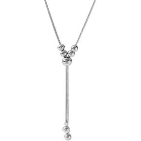 Jude Jewelers Stainless Steel Long Tassel Adjustable Beads Chain Style Dress Sweater Collar Necklace