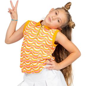 Hazy Shade of Winter Sleeveless Polo Junior Golf Outfit UPF50+ YKK Zipper for Tweens and Teens 8-18 Years Old