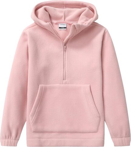 Kids Jacket with Hood Soft Polar Outerwear Coat Girls Springs Half-Zip Fleece Jackets in Saudi Arabia