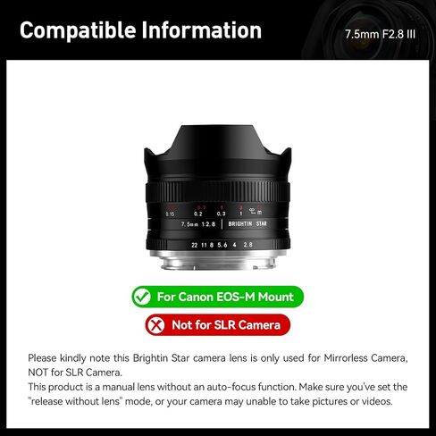 7.5mm F2.8 Ultra Wide-Angle Fisheye Manual Focus APS-C Mirrorless Camera Lens, Fit for Fuji XF in Saudi Arabia