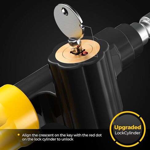 جهاز مضاد للسرقة لقفل عجلة قيادة السيارة من سوردوكا، أقفال عجلة قيادة سهلة التركيب للسيارات والشاحنات ذات الدفع الرباعي، أسطوانة قفل مطورة، حماية مطاطية، جهاز أمان عالمي قابل للتمديد in Kuwait