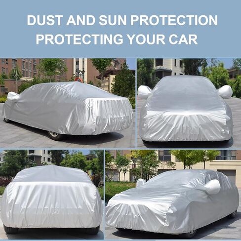 Car Cover, car Cover Waterproof All Weather, Car Covers for Automobiles, Outdoor Full Cover, dust Prevention, Ultraviolet-Proof, Frost and Snow Prevention, Universal (214 * 78 Inches) in Saudi Arabia