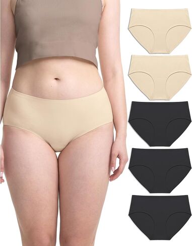 Neione No Show Women's Cotton Underwear Seamless Hipster Panties with No Panty Lines in Kuwait