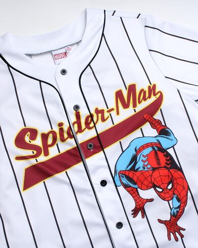 Marvel Women's Spider-Man Baseball Jersey - Novelty Fashion Spider-Man Uniform Shirt - Spidey Jersey Top for Women (S-L) in Saudi Arabia