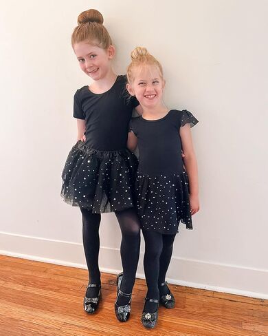 Stelle Ballet Leotards for Girls Dance Leotard with Skirt Toddler Ballet Outfit Ruffle Sleeve Kids Activewear Dress in Kuwait