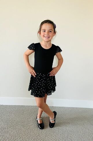 Stelle Ballet Leotards for Girls Dance Leotard with Skirt Toddler Ballet Outfit Ruffle Sleeve Kids Activewear Dress in Kuwait