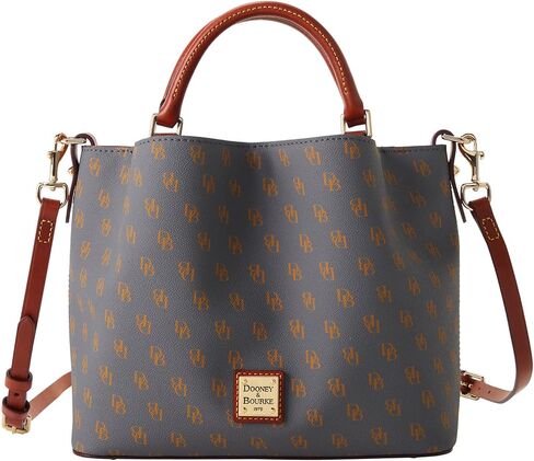 Dooney & Bourke Women's Gretta Small Brenna Satchel in Coated Cotton, with Adjustable Shoulder Strap in Saudi Arabia