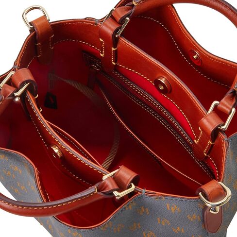 Dooney & Bourke Women's Gretta Small Brenna Satchel in Coated Cotton, with Adjustable Shoulder Strap in Saudi Arabia