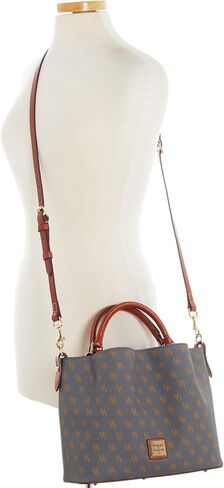 Dooney & Bourke Women's Gretta Small Brenna Satchel in Coated Cotton, with Adjustable Shoulder Strap in Saudi Arabia